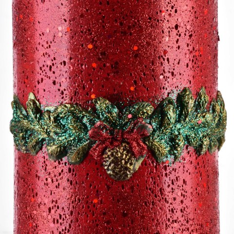 ŚWIECA LAMPION WALEC WIANEK CZERWONY 360