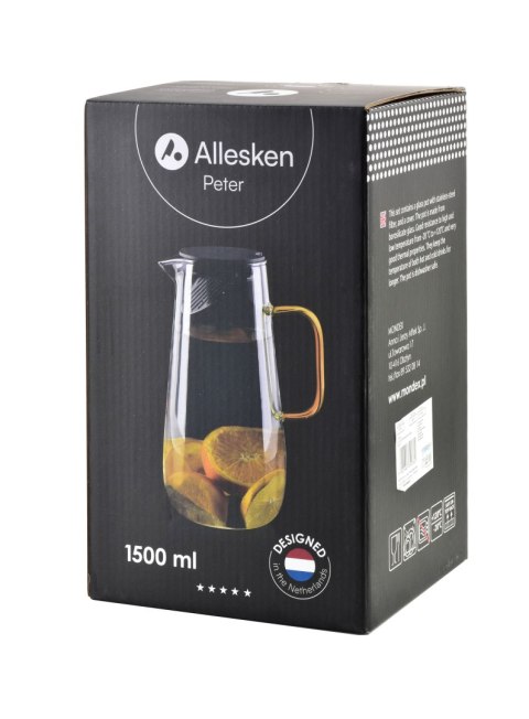 PETER Dzbanek szklany 1,5L szary