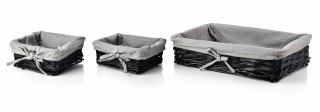 WILL Komplet 3 koszy XL:39x25xh9/2M:19x16xh8cm