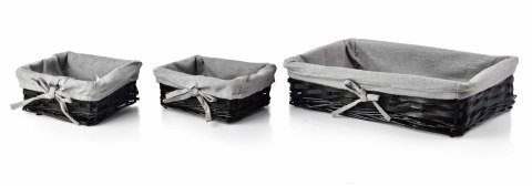 WILL Komplet 3 koszy XL:39x25xh9/2M:19x16xh8cm