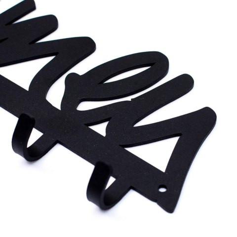 Wieszak ścienny Willkommen czarny