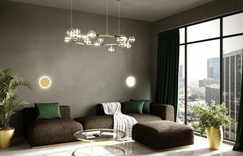 MOOSEE lampa ścienna SHADOW SUN 25 złota