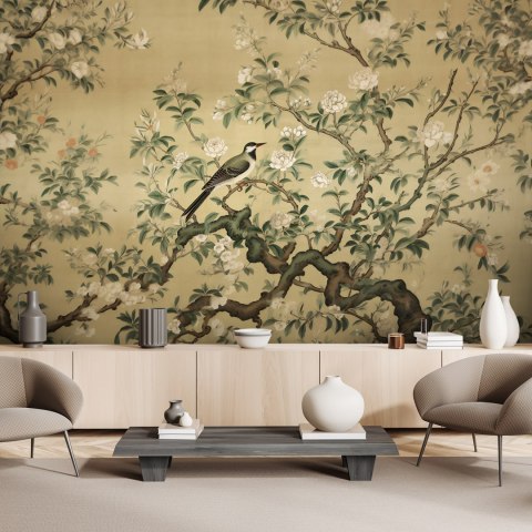 Fototapeta, Ptak Abstrakcja Chinoiserie - 150x105