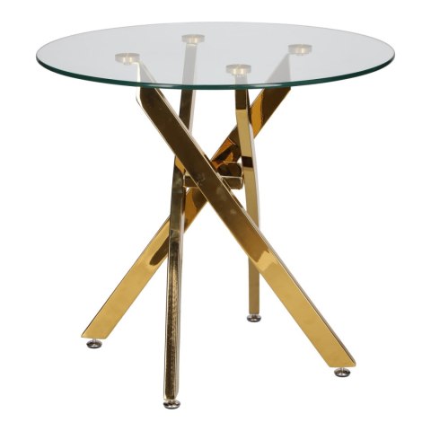 Stolik kawowy Amber 60cm transparentny/ złoty