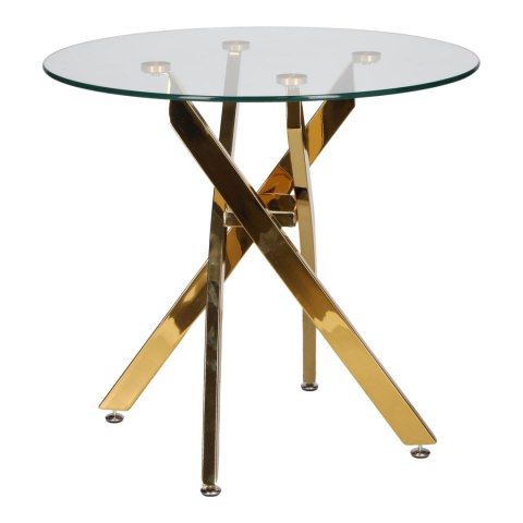 Stolik kawowy Amber 60cm transparentny/ złoty