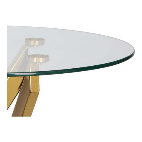 Stolik kawowy Amber 60cm transparentny/ złoty