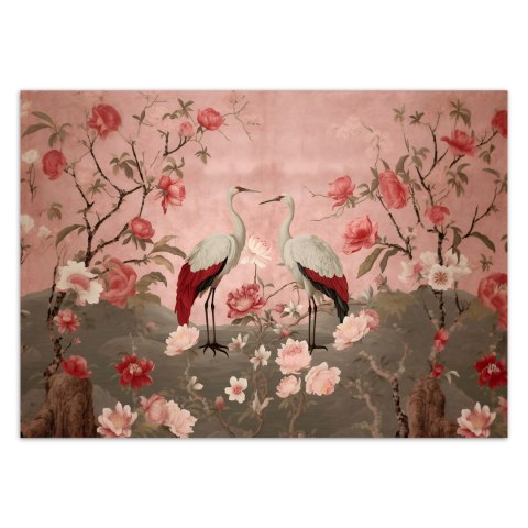 Fototapeta, Kwiaty i ptaki Chinoiserie - 254x184