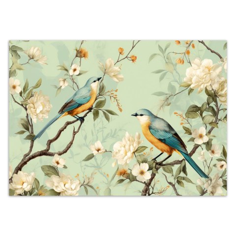 Fototapeta, Ptaki Kwiaty Chinoiserie - 100x70