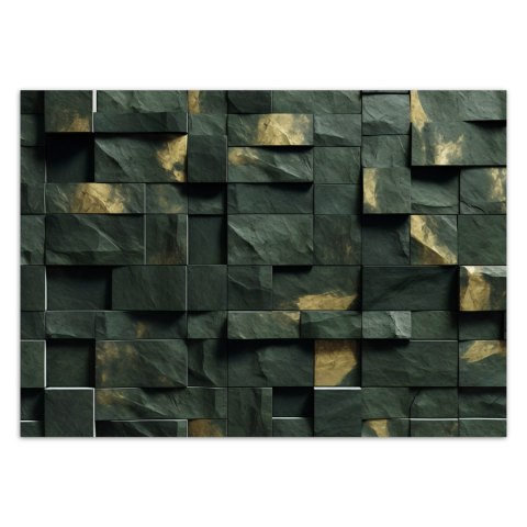 Fototapeta, Zielona mozaika kostka 3D - 100x70