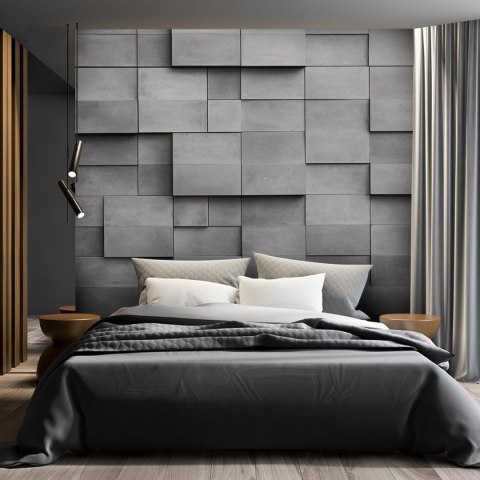 Fototapeta, Betonowa ściana sześciany 3D - 450x315