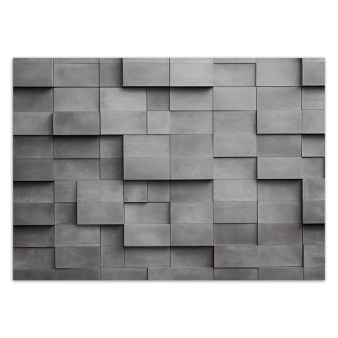 Fototapeta, Betonowa ściana sześciany 3D - 450x315