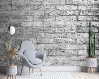 Fototapeta, Mur z szarych cegieł - 200x140