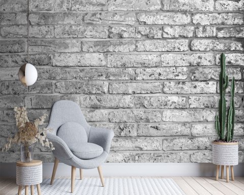 Fototapeta, Mur z szarych cegieł - 300x210