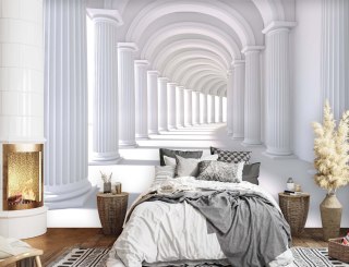 Fototapeta, Tunel abstrakcja biały - 300x210