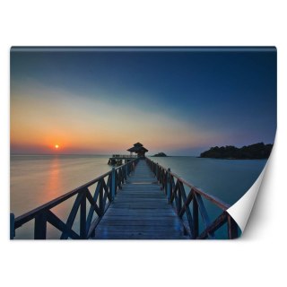 Fototapeta, Zachód słońca pomost - 100x70