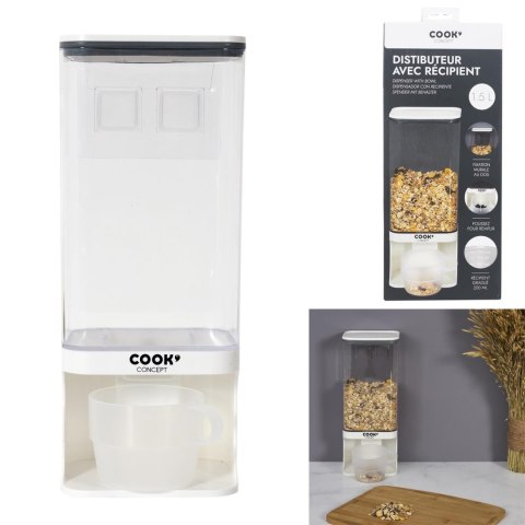 Dozownik na produkty sypkie z miseczką 1,5L