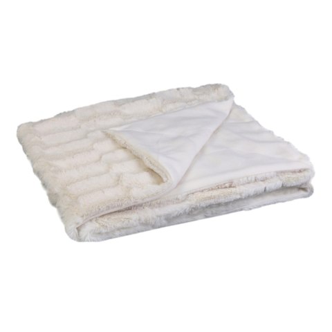 Koc Furry 120x150cm biały z uchwytem