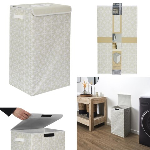 Kosz na pranie 60x30x30cm szary tkanina