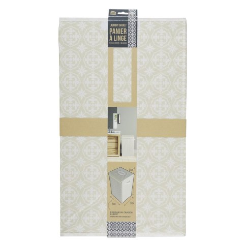 Kosz na pranie 60x30x30cm szary tkanina