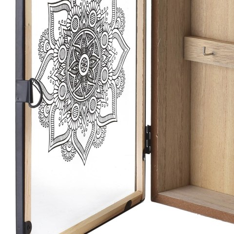 STACY Skrzynka na klucze 20x5x27cmszklane drzwi, mandala
