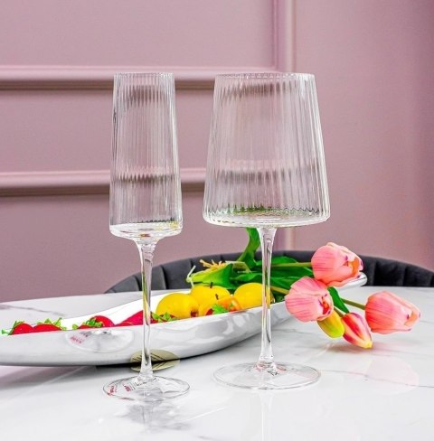 KARE komplet 4 kieliszków do wina RIFFLE 760 ml