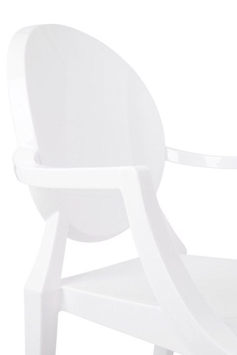 Krzesło LOUIS białe - poliwęglan