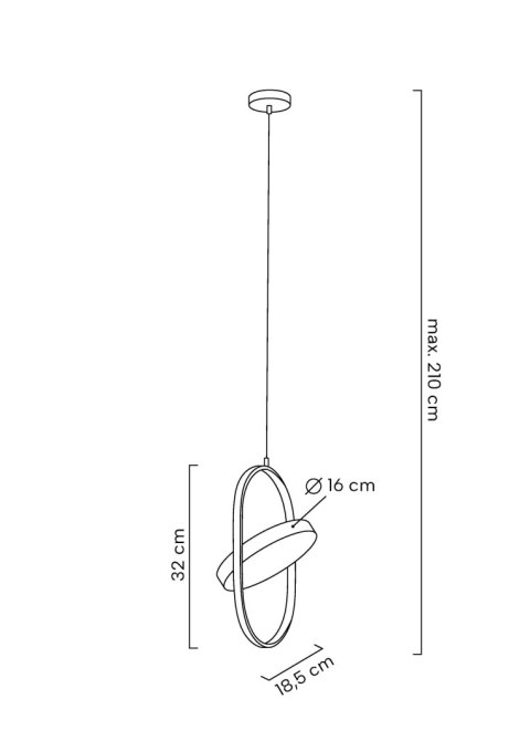 MOOSEE lampa wisząca SPINNER 19 złota