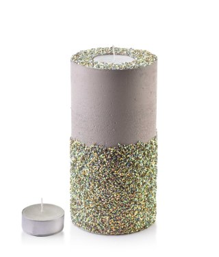 ŚWIECA LAMPION WALEC 120X240 DIAMENT LEN MULTI