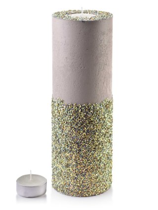 ŚWIECA LAMPION WALEC 120X360 DIAMENT LEN MULTI