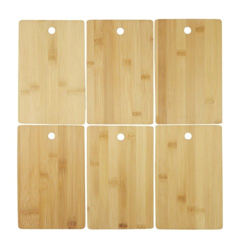 Zestaw 6 desek do krojenia bambusowych na stojaku