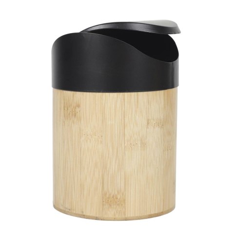 Mini kosz na śmieci bambus/ czarny