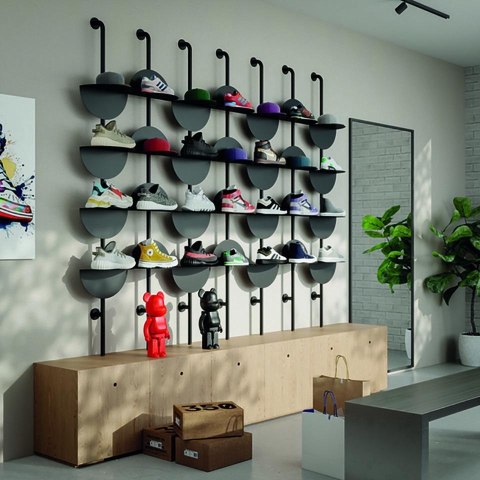 UMBRA regulowane półki ścienne SOLIS czarne