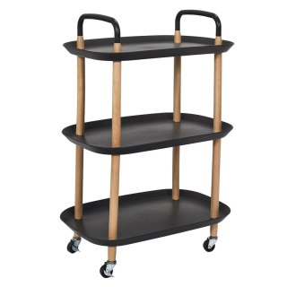 Wózek/ stolik Kaleo czarny/ naturalny