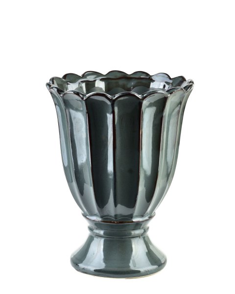 EVAM BLUE Wazon ceramiczny L 17x17x22cm