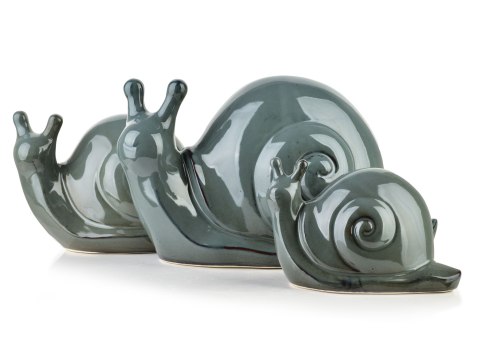 MAVE BLUE Figura ślimak ceramiczny 34,5x18x19,5cm