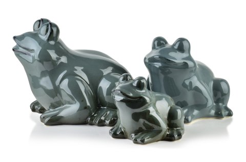 MAVE BLUE Figura żaba ceramiczna 21x22x17cm
