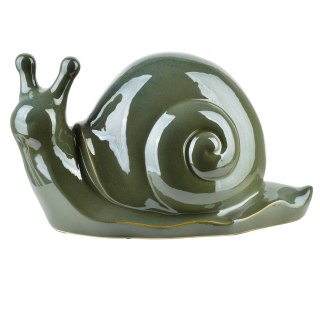 MAVE GREEN Figura ślimak ceramiczny 34,5x18x19,5cm