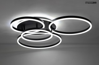MOOSEE lampa sufitowa / plafon RINGS 5 czarna