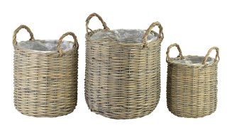 GUSTAV Komplet 3 koszy 28x29x22cm/23x25x18cm/18,5x20x14cm