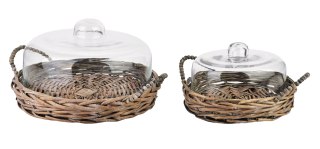 GUSTAV Taca ze szklaną pokrywą 23x23x15cm