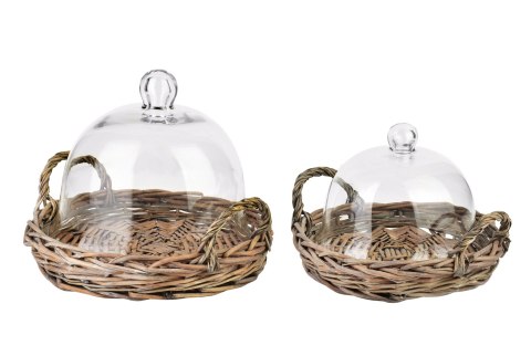 GUSTAV Taca ze szklaną pokrywą 23x5x18cm