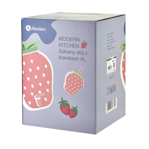 MODERN KITCHEN Szklany słój z kranikiem4L