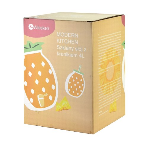 MODERN KITCHEN Szklany słój z kranikiemananas 4L