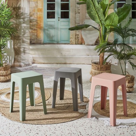 Stołek Spectra żółty z tworzywa