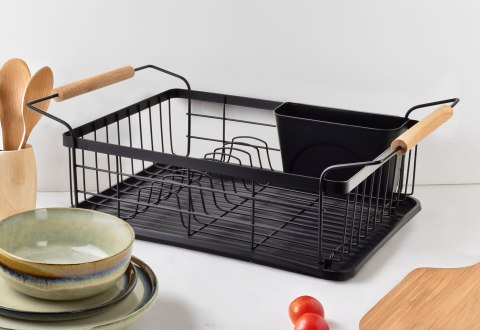 BASIC KITCHEN Ociekacz 50,5x29,8x16,5CMdrewniane uchwyty