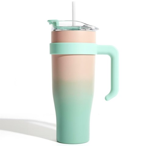 Kubek termiczny Miami Tie-Dye pomarańczowy/ zielony