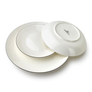 LEA SIMPLE Komplet obiadowy 18czczarny pasek