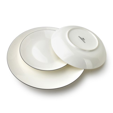 LEA SIMPLE Komplet obiadowy 18czczarny pasek