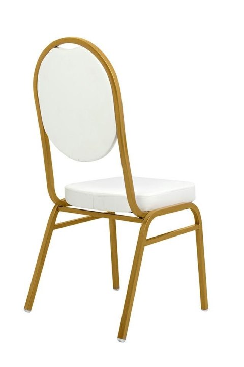 Krzesło bankietowe / konferencyjne HESTIA białe / złote