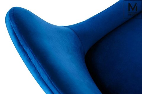 MODESTO krzesło CLOVER ciemny niebieski - welur, metal